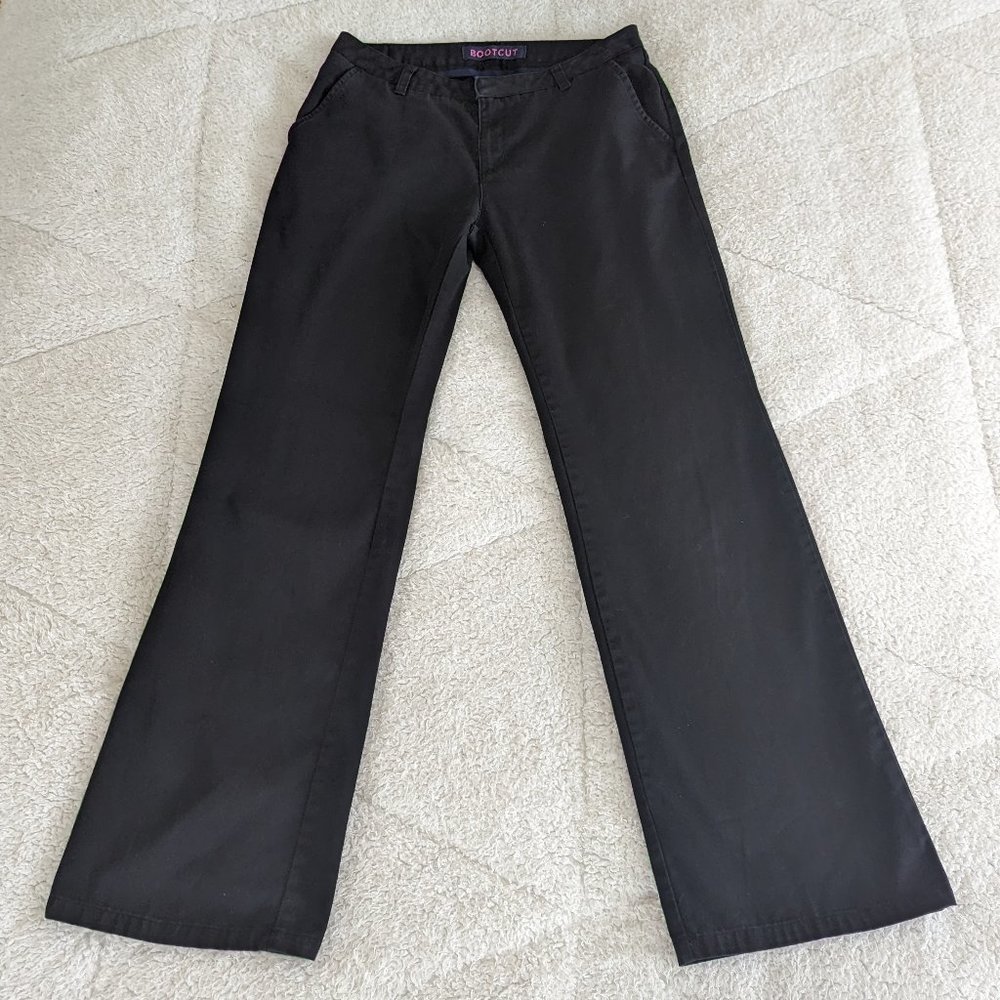 Girl's School Uniform Black Pants French Toast Size 4 Women Bootcut Cotton/Poly